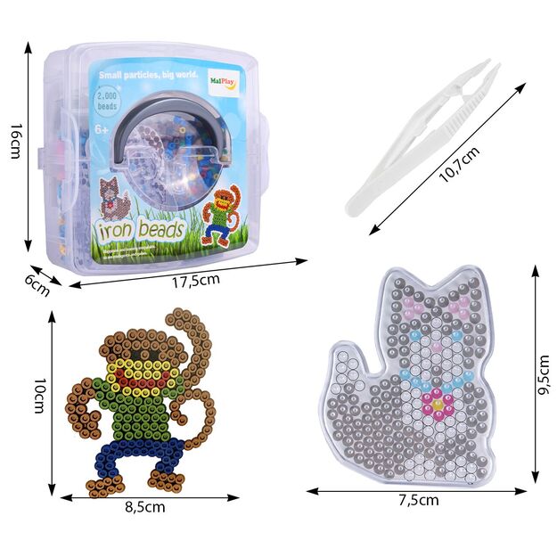 Lyginimo karoliukai Gyvūnai, 2000vnt. 1