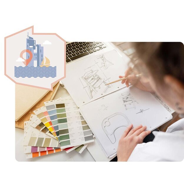 NUKIDO Medinė sulankstoma maitinimo kėdutė su reguliuojamais dirželiais 5