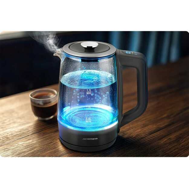 Berdsen BD-711 1,7 l elektrinis virdulys su temperatūros reguliavimu, stiklinis 3