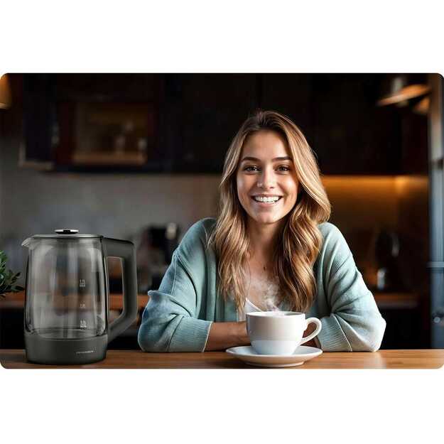 Berdsen BD-711 1,7 l elektrinis virdulys su temperatūros reguliavimu, stiklinis 8