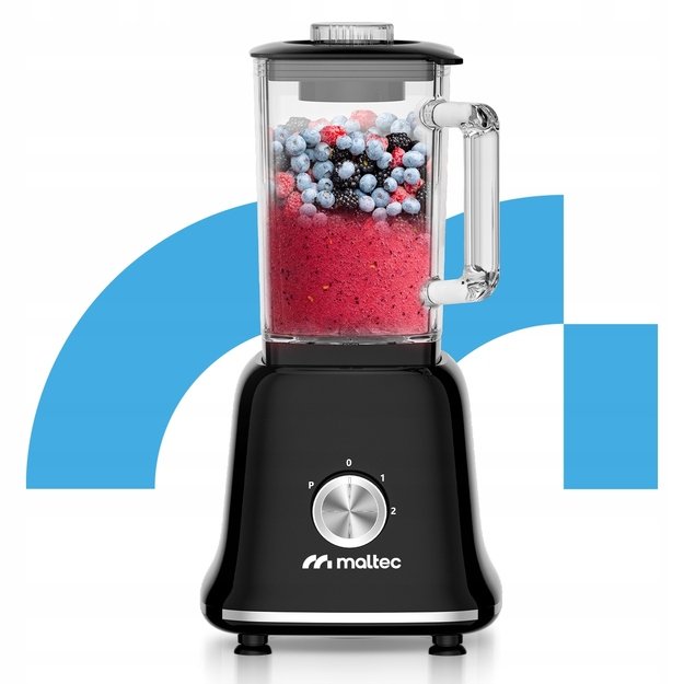 Stiklinis maišytuvas kokteiliams ir glotnučiams, malūnėlis, 2 buteliukai, didelis 1600 ml 2