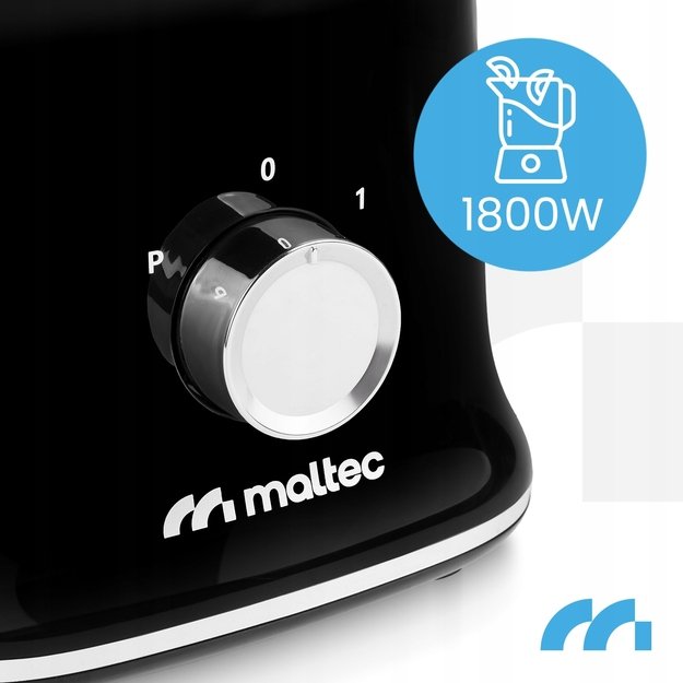 Stiklinis maišytuvas kokteiliams ir glotnučiams, malūnėlis, 2 buteliukai, didelis 1600 ml 6