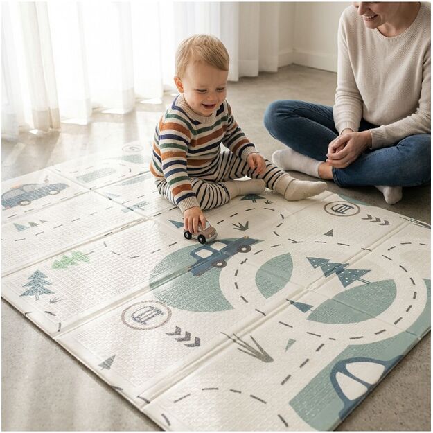 Sulankstomas dvipusis edukacinis putplasčio kilimėlis 120x180 XPE 11