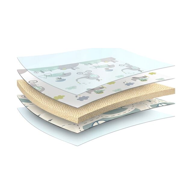 Sulankstomas dvipusis edukacinis putplasčio kilimėlis 120x180 XPE 10