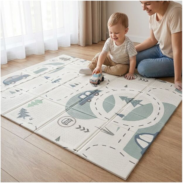 Sulankstomas dvipusis edukacinis putplasčio kilimėlis 120x180 XPE 13