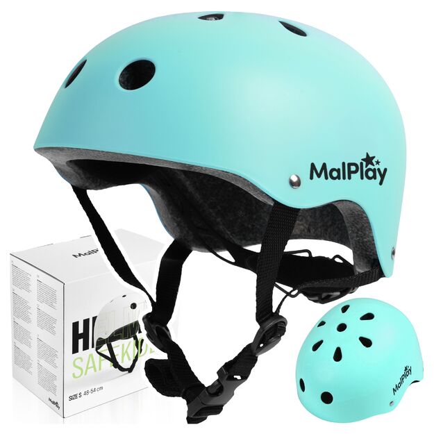 Vaikiškas dviratininko šalmas, reguliuojamas, 48–54 cm, turkio