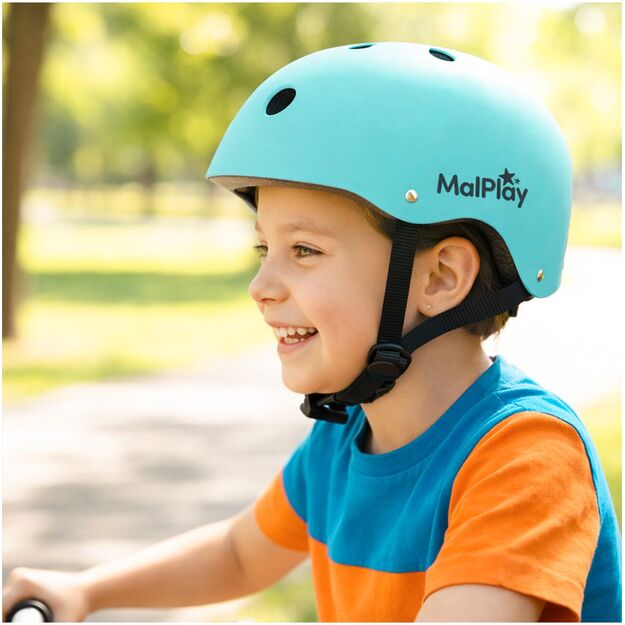 Vaikiškas dviratininko šalmas, reguliuojamas, 48–54 cm, turkio 1