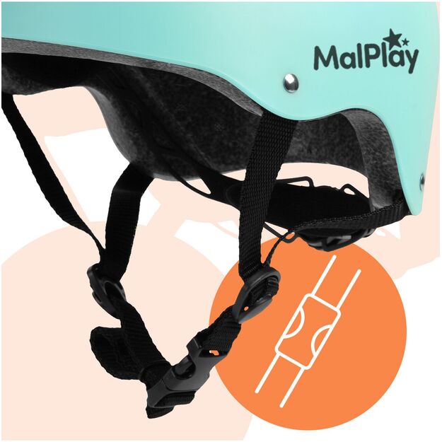 Vaikiškas dviratininko šalmas, reguliuojamas, 48–54 cm, turkio 7