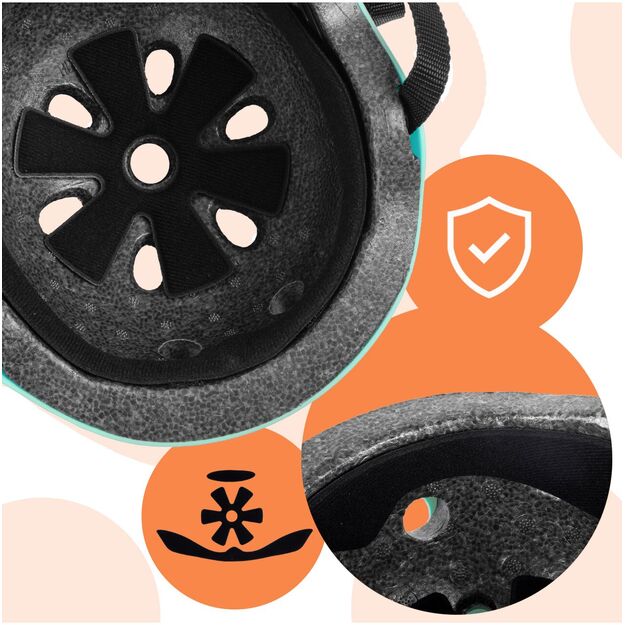 Vaikiškas dviratininko šalmas, reguliuojamas, 48–54 cm, turkio 10