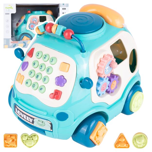 Daugiafunkcis muzikinis žaislas- rūšiuoklis automobilis. 