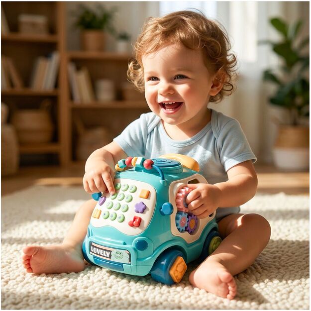 Daugiafunkcis muzikinis žaislas- rūšiuoklis automobilis.  7