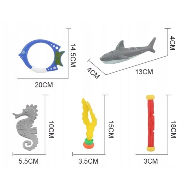 Vandens, baseino ir nardymo žaislų rinkinys, 26 dalys 1