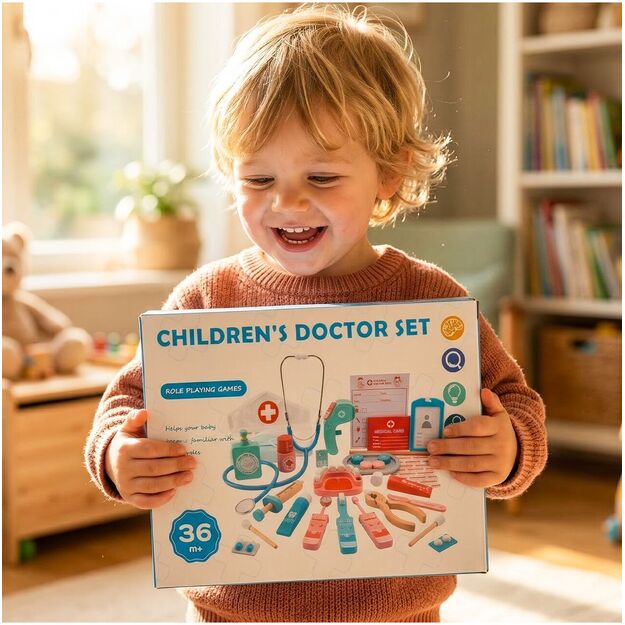 Medinis gydytojo rinkinys su kepuraite 8