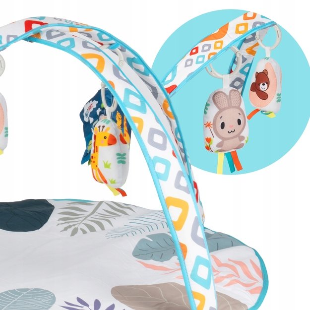 Lavinamasis kilimėlis kūdikiams su knyga ir pakabučiais 0M+ 5