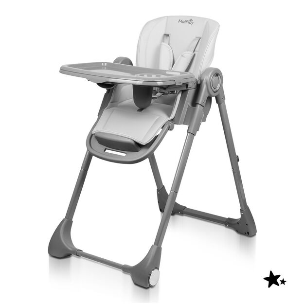 Sulankstoma maitinimo kėdutė su reguliuojamu padėklu ir dirželiais, SAVRO 13