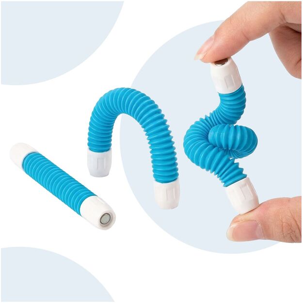 Magnetinis vamzdelių konstruktorius, 42 dalys, lanksti 3D konstrukcija 11