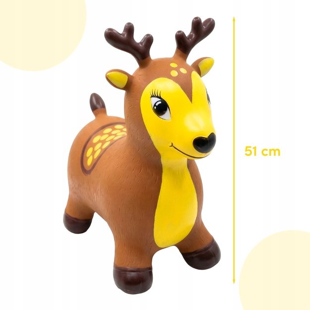 Pripučiamas guminis šokliukas Elnias su pompa, 51 cm 2