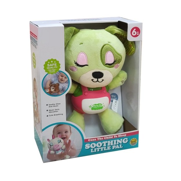 Minkštas žaislas migdukas pliušinis šuniukas su muzika ir šviesomis 1