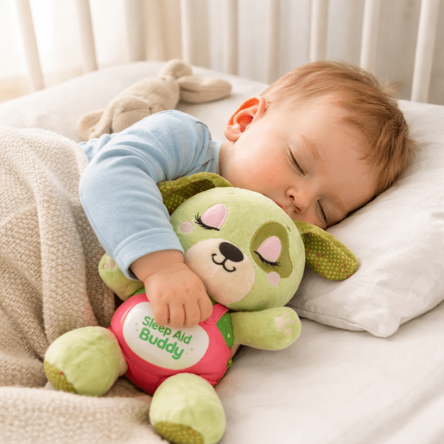 Minkštas žaislas migdukas pliušinis šuniukas su muzika ir šviesomis 3