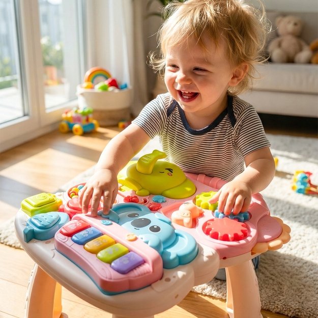 Lavinamasis stumdukas- staliukas 3in1 kūdikiams 6