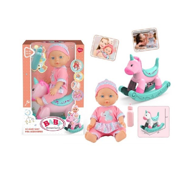 Lėlė „Baby Sweet Love“ su supamuoju arkliuku
