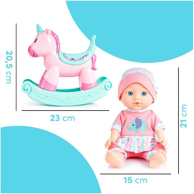 Lėlė „Baby Sweet Love“ su supamuoju arkliuku