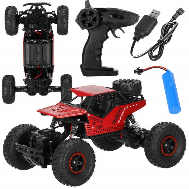 Nuotoliniu būdu valdoma 4x4 baterija varoma visureigė transporto priemonė
