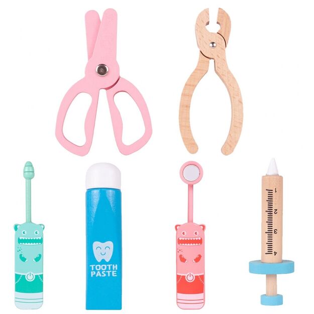 Žaislinis medinis gydytojo rinkinys 12