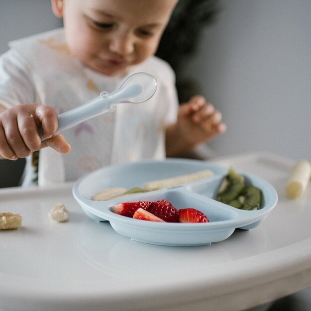 Babyono lėkštutė silikoninė neslystanti mėlyna