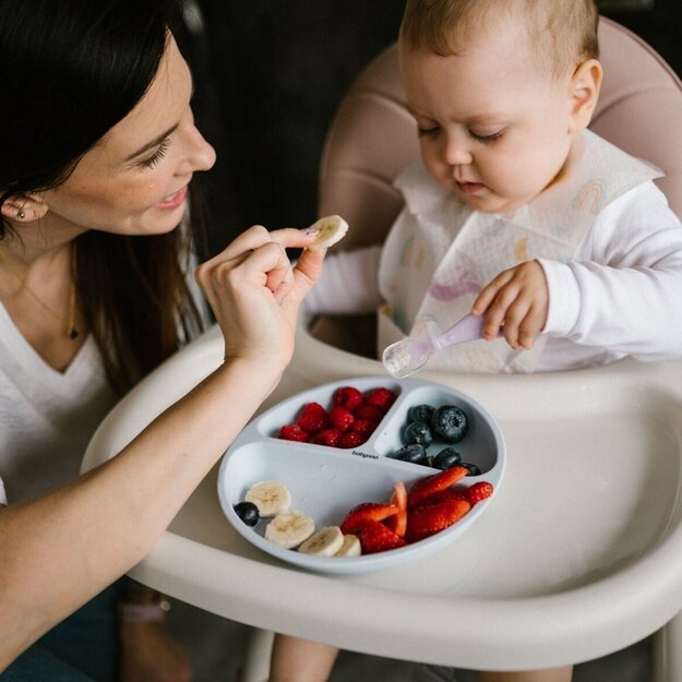 Babyono lėkštutė silikoninė neslystanti mėlyna