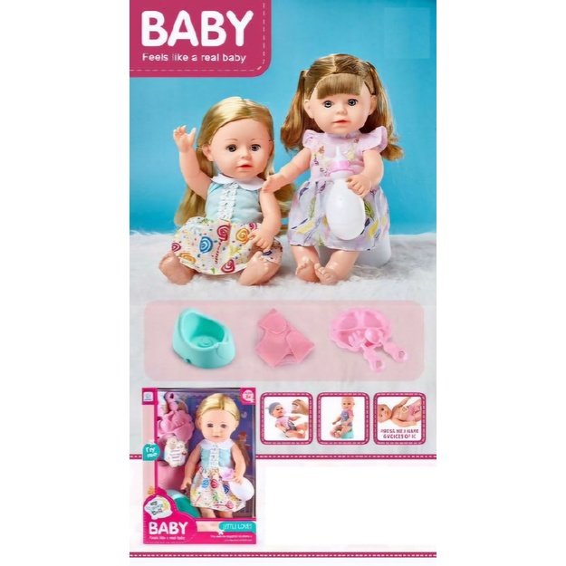 Interaktyvi lėlė su priedais, 33 cm 10