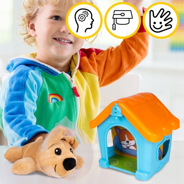 Gydytojo rinkinys su minkštu žaislu šuniuku namelyje 5