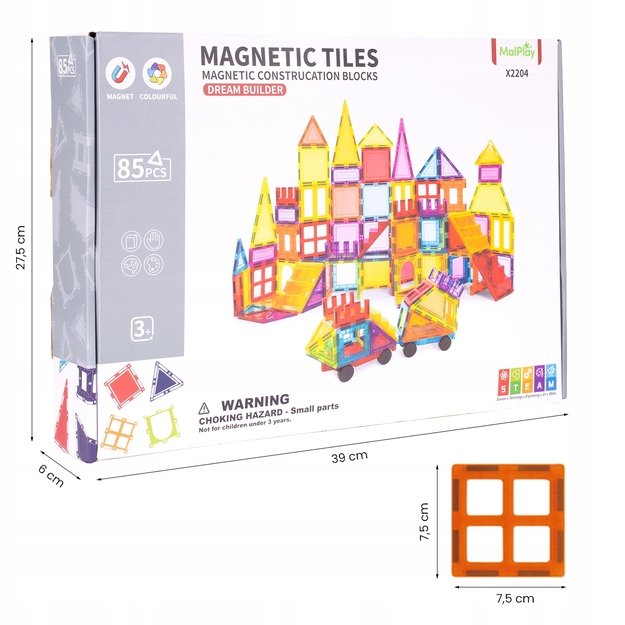 Magnetinis konstruktorius, 85 vnt. 3