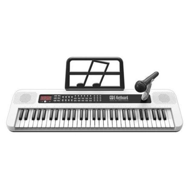 Didelis vaikiškas pianinas su mikrofonu, 61 klavišas 2