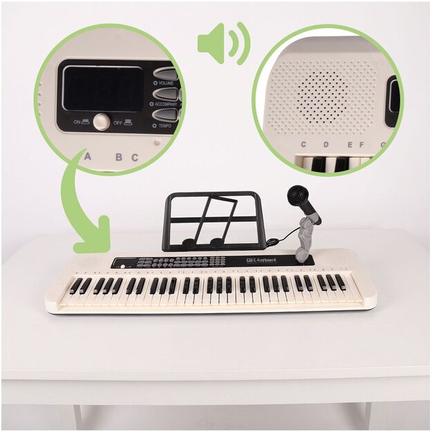 Didelis vaikiškas pianinas su mikrofonu, 61 klavišas 9