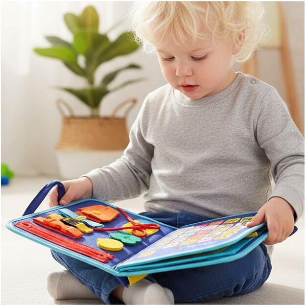 Montessori manipuliacinė lavinamoji veiklos knyga - lagaminas 1