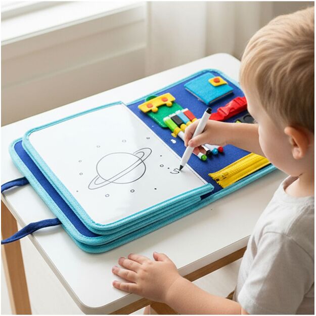 Montessori manipuliacinė lavinamoji veiklos knyga - lagaminas 5