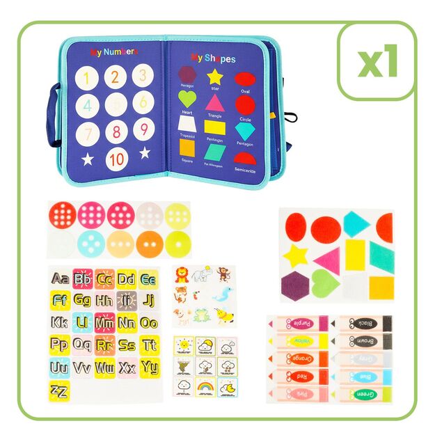 Montessori manipuliacinė lavinamoji veiklos knyga - lagaminas 12