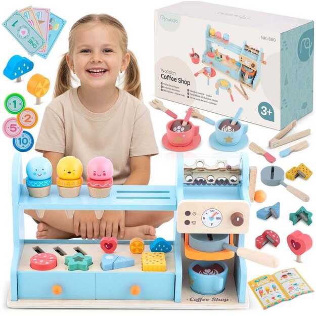 Medinis ledų kavinės žaislas vaikams Nukido NK-880