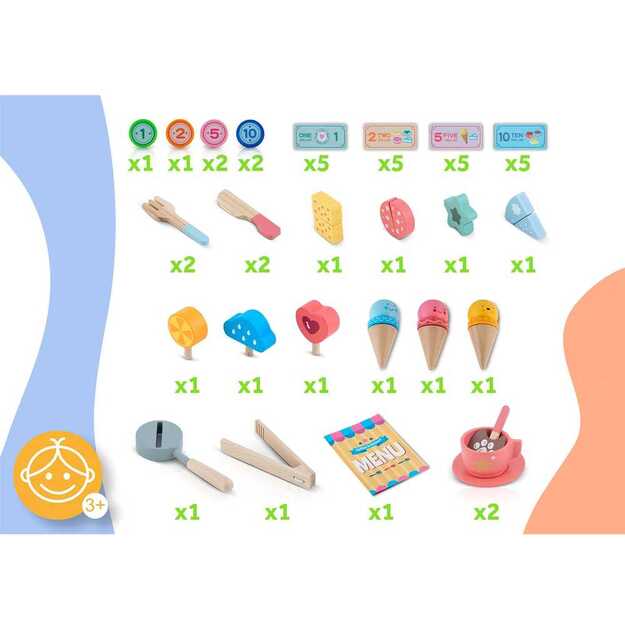 Medinis ledų kavinės žaislas vaikams Nukido NK-880 6