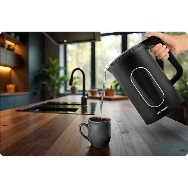 Berdsen BD-712 1,7 l elektrinis virdulys, juodos ir auksinės spalvos 3