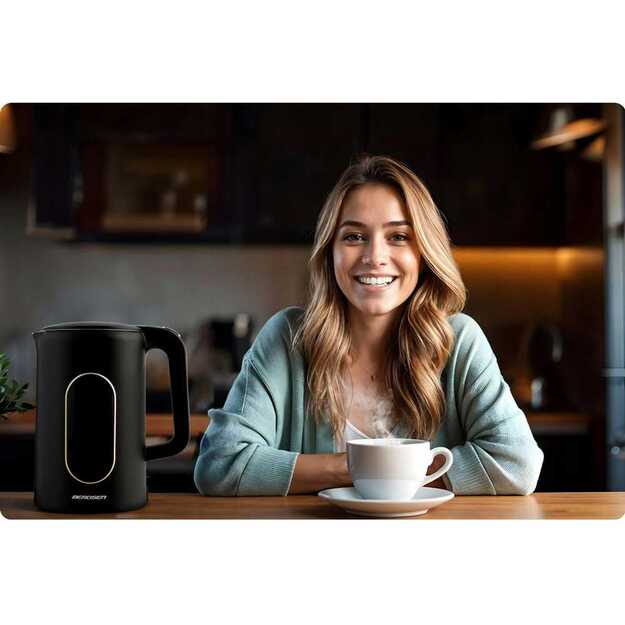 Berdsen BD-712 1,7 l elektrinis virdulys, juodos ir auksinės spalvos 6