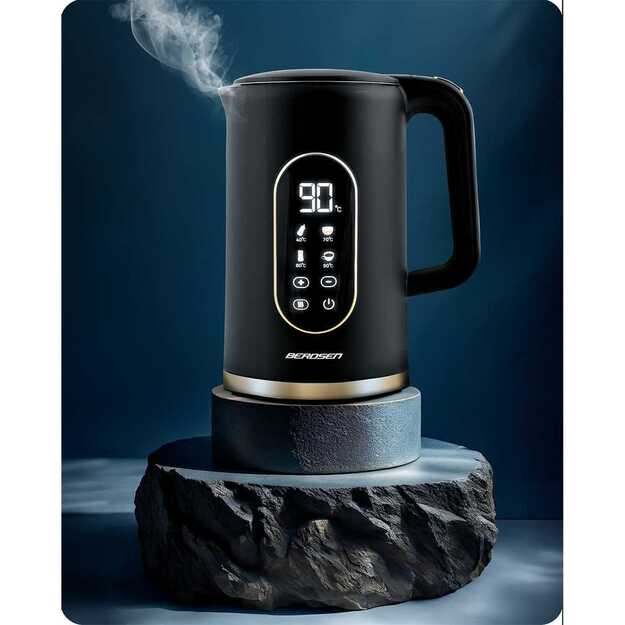 Berdsen BD-712 1,7 l elektrinis virdulys, juodos ir auksinės spalvos 5