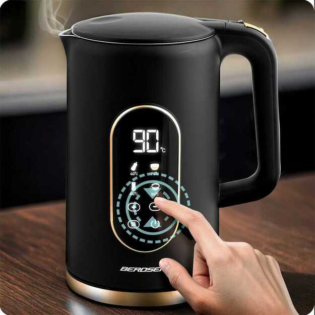 Berdsen BD-712 1,7 l elektrinis virdulys, juodos ir auksinės spalvos 15