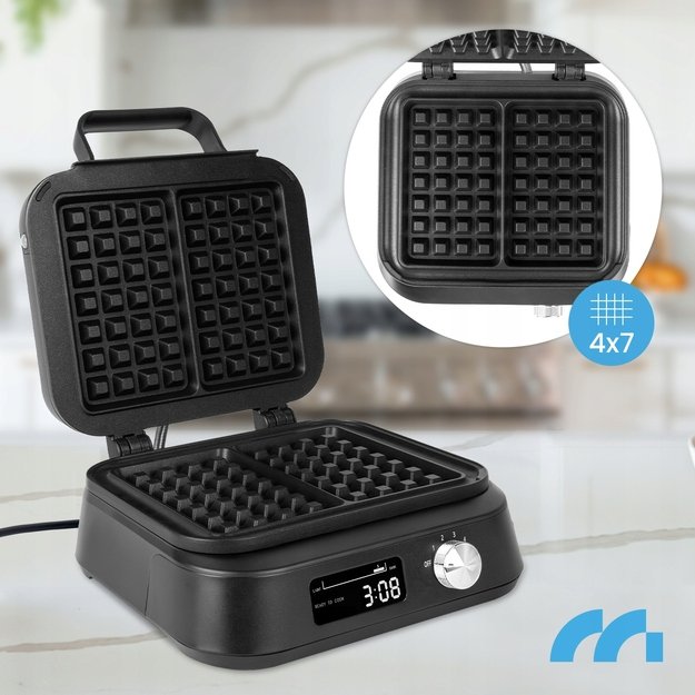 Vaflinė dviem dideliems vafliams, temperatūros reguliavimas, garso signalas, 2200 W 6