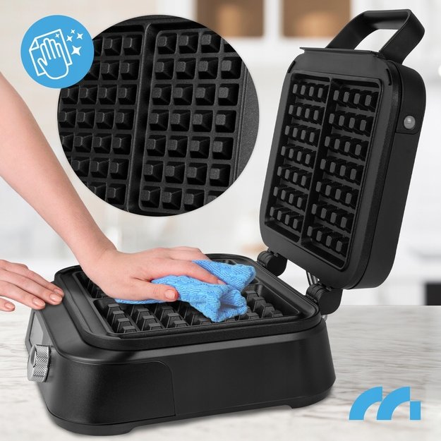 Vaflinė dviem dideliems vafliams, temperatūros reguliavimas, garso signalas, 2200 W 9