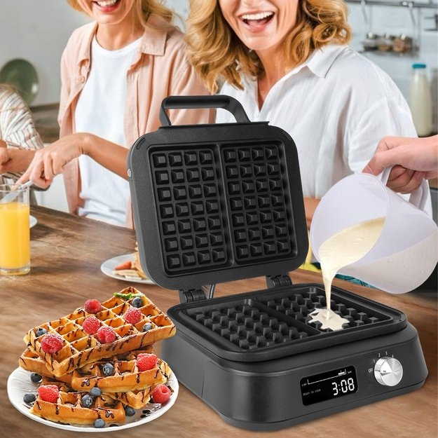 Vaflinė dviem dideliems vafliams, temperatūros reguliavimas, garso signalas, 2200 W 11