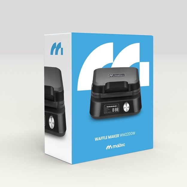 Vaflinė dviem dideliems vafliams, temperatūros reguliavimas, garso signalas, 2200 W 12