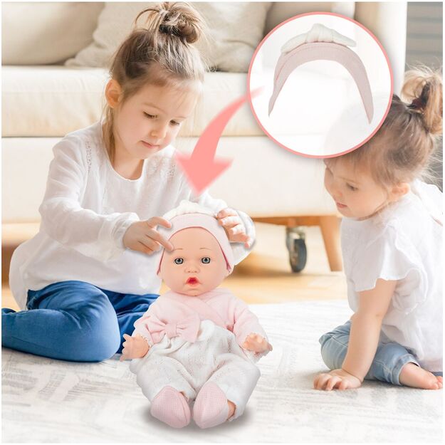 Lėlė kūdikis nešioklėje su patalyne 10