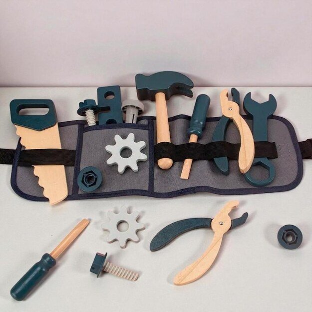 Medinis meistro įrankių rinkinys su diržu 2